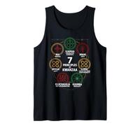 7 Principios de Kwanzaa Nguzo Saba Adinkra Símbolos Camiseta sin Mangas