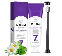 7-Pro Pasta de dientes intensiva, pasta de dientes blanqueadora con probióticos, pasta de dientes ultra blanqueadora, menta blanqueadora natural mejorada para eliminar manchas profundas, protege la