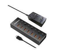 (7 puertos US 10 Gbps C) Estación de acoplamiento IDA compatible con 7 puertos USB A, concentrador divisor