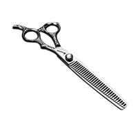 7 pulgadas tijeras de peluquería 440c alta dureza patrón fino de salón profesional de peluquería corte de pelo y adelgazamiento herramientas de poda de peinado (Thining Scissors)
