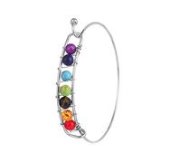 7 pulseras de chakras hechas a mano con cuentas pulseras con puños de piedra natural color plata Practical Treatment