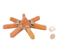 7 puntos Orange Aventurine Reiki Generador de energía Pyramid Stone Regalo espiritual con Rose Desert/Cube Selenite-Blessfull Healing
