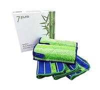 7.pure Juego de bambú, 2 paños de Limpieza y 3 gamuzas de Pulido, sin Productos de Limpieza, Antibacteriano, sin Pelusas, sin Polvo, fácil de Limpiar, Trapos de Limpieza, limpiacristales, paños