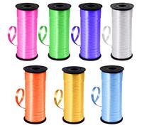 7 rollos de cinta para paquetes de regalo, 700 yardas (640 metros), cinta de colores vivos, cinta rizador de globo para manualidades, Navidad, regalos de boda, floristería