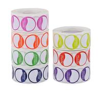 7 Rollos Etiquetas 7 de Papel Semana para Gestión de Inventario