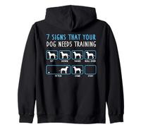 7 señales de Que tu Perro Necesita Entrenamiento Divertido Humor sarcástico para Mascotas Sudadera con Capucha