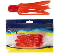 7 señuelos suaves de pesca de calamar para cebo de agua salada, tentáculos realistas, diseño flotante, antideslizante para superficie, 6 cm, PVC, varios colores, lubina para pulpo, juego de aparejos