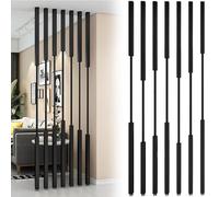 7 separadores de habitación ajustables de plástico, estructura de hierro grueso, 190 cm de altura, perfecto para decoración de restaurantes, oficinas, salones