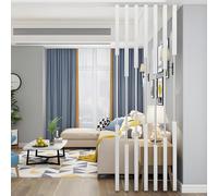7 separadores de habitación de altura ajustable, pantallas de privacidad de hierro para cama/sala de estar/cubículo, partición de pared de 82.6 pulgadas, separador de suelo, elegante diseño columnar