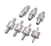 7 Size Silver Valves Aluminium Alloy Fuel Non Return Check Valve 4mm/6mm/8mm/10mm/12mm/14mm/16mm One-Way Valve(12mm)