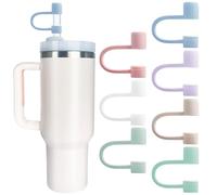7 tapas de silicona para popotes compatibles con vasos Stanley de 20, 30 y 40 onzas, 0.4 pulgadas de diámetro para pajitas reutilizables de 9 a 11 mm