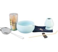 7-teiliges traditionelles Matcha-Tee-Set mit Bambusbesen