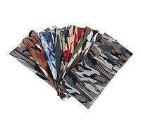 7 Uds 48x48cm tela de algodón con estampado de camuflaje para manualidades de bricolaje coser acolchado Material de fabricación manualidades tela