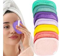 7 unidades de algodón desmaquillante lavable, toallitas desmaquillante reutilizables de microfibra, almohadillas desmaquillantes, toallitas desmaquillantes para cara y ojos