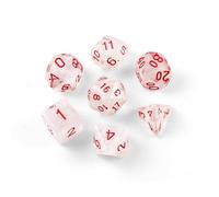 7 unidades DND Dice en mezcla de colores, juego de dados poliédricos para Dungeons and Dragons, MTG, RPG, juegos de mesa, D&D D20 D12 D10 D8 D6 D4 (blanco con puntos dorados)