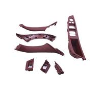 7 Unids/Lote Kit Cubierta Ajuste Tirador Panel Manija Puerta Interior Para 5 Series F10 F18 525530535540 2010-2017 LHD RHD Coche manija puerta interior Maneta(RHD Red Brown 7Pc)