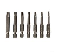 7 unids para Torx Destornillador Bits T10-T40 50mm 1/4 Hex Shank Star Drive Set Aleación Acero para Herramientas Eléctricas