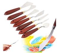 7 unids/set de espátula para paletas, juego de raspadores de mezcla de cuchillos para paletas de artistas de acero inoxidable para todas las pinturas al óleo o acrílicas