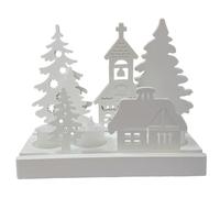 7 unids/set molde de portavelas de pueblo navideño casas de Navidad moldes de cemento de resina de silicona portavelas fa