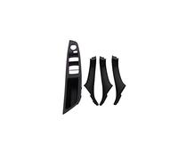 7 Unids/Set Volante A La Izquierda LHD Para BMW 5 Series F10 F11 Gris Beige Negro Interior Del Coche Manija De La Puerta Interior Cubierta Del Ajuste Del Tirador Del Panel(Black-4PCS)