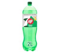7 UP Refresco cero de lima y limón, sin azúcares y sin calorías, botella de 2 litros
