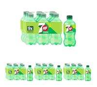 7 UP Refresco cero de lima y limón, sin azúcares y sin calorías, pack de 9 botellas de 330 ml, 2.97 litros en total (Paquete de 4)