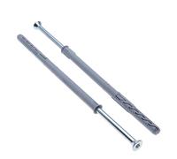 7 x 185 mm Tornillos Torx Avellanados TX40 con Tacos de Nylon 10 x 180 mm, Kit de Fijación Reforzada para Marcos, Anclajes de Expansión TX para Albañilería, Ventanas, Fachadas, Madera (25 pcs)