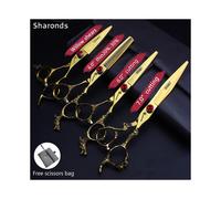 (7 y 6 pulgadas, 4 piezas) Tijeras para cortar el cabello de 5,5/6/7/7,5/8/9 pulgadas, tijeras para