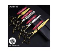 (7 y 6 pulgadas, 4 piezas) Tijeras para cortar el cabello de 5,5/6/7/7,5/8/9 pulgadas, tijeras para