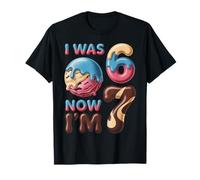 7 Year Old Birthday Shirt Was 6 Now I’m 7 67 Boys Girls Kids Camiseta