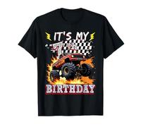 7 Year Old Boys Monster Truck It's My 7th Birthday Party Camiseta