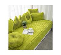 (70*150cm,Grass green)Long Plush Carpet Bedroom Bay Window Pad Sill Mats Blanket Non-Slip Seat Cushion