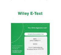 70-411 Admin Win Svr12 R2 Wiley E-Text Reg Card