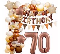 70 Años Globos Retro Brown, 70 Años Cumpleaños Mujer Hombre, Cumpleaños 70 Guirnalda Globos, Arco Globos 70 Años Cumpleaños Café, 70 Años Beige Vintage Globos 70 Años Cumpleaños Decoraciones