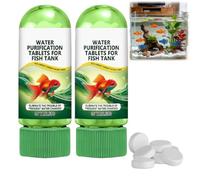 70 bolas potentes tabletas de purificación de agua para acuarios, limpiador rápido de peceras, tabletas purificadoras de agua para peceras que eliminan la turbidez y las impurezas para un acuario