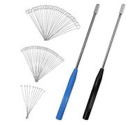 70 bucles de inoculación de nicromo reutilizables con 2 asas de cobre, bucles de inoculación de 3 diámetros, varillas de anillos de inoculación con puntas de aguja (70pcs)