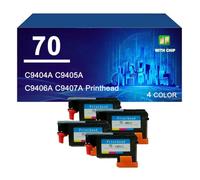 70 Cabeza De Impresión Compatible para HP Designjet Z3100 Z3200 Z5200 Z5400,04A/05A/06A/07A-4 Pack