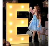 70 cm Letras iluminadas Letrero LED Letras de marquesina con luces Lámpara del alfabeto Iluminando palabras de pie A - Z Boda Fiesta de cumpleaños Bar Decoración de pared ( Color : Letter E , Size : 7