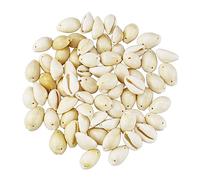 70 cuentas de concha de cauri, 11-18 mm, ovaladas en espiral con agujeros dobles, conchas de mar perforadas para manualidades, decoración del hogar, pulseras, colgantes, fabricación de joyas