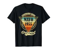 70 cumpleaños Nacido en Mayo de 1955 Vintage 70 años Camiseta
