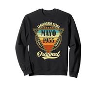 70 cumpleaños Nacido en Mayo de 1955 Vintage 70 años Sudadera
