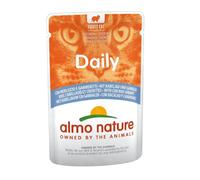 70 g Almo Nature Adult Daily Menu Bacalao y Gambas sobre para gatos