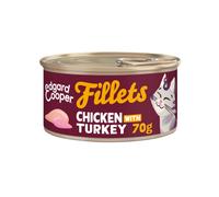 70 g Edgard & Cooper Filetes de Pollo y Pavo Lata para gatos