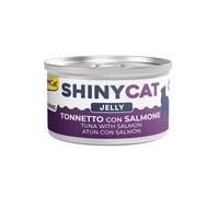 70 g GimCat Shiny Cat Atún y Salmón en gelatina lata para gatos