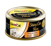 70 g GimCat Shiny Filet atún con calabaza lata para gatos