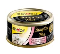 70 g GimCat Shiny Filet pollo con gambas lata para gatos