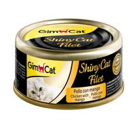 70 g GimCat Shiny Filet pollo con mango lata para gatos