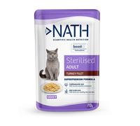 70 g Nath Adult Sterilised Filetes de Pavo Sobre en salsa para gatos