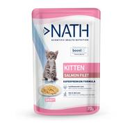 70 g Nath Kitten Filetes de Salmón Sobre en salsa para gatos