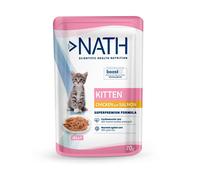 70 g Nath Kitten Pollo y Salmón en gelatina sobre para gatos